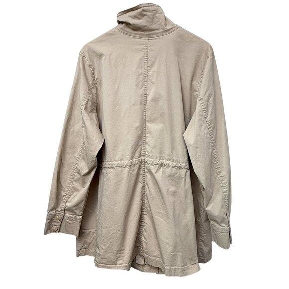 Avenue Utility Jacket Plus Size 22/24 Khaki Cotton Blend Safari Casual Womens - Picture 4 of 8